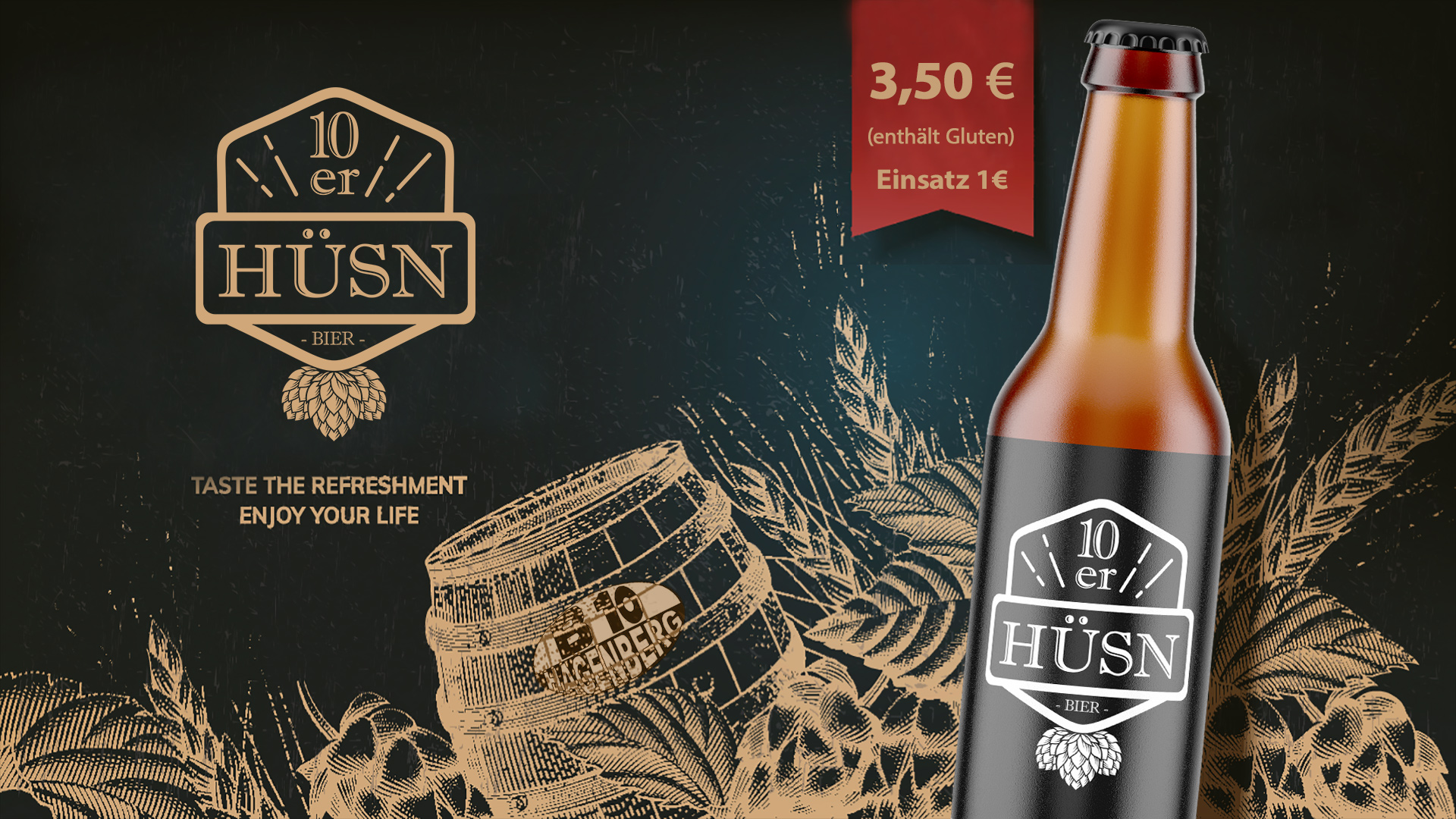 Hüsn B10, Bier, 10er Bar